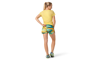 Image of Smartwool Active Lined Short - Womens, Deep Lake Horizon Print, Extra Large, SW016604L561-XL