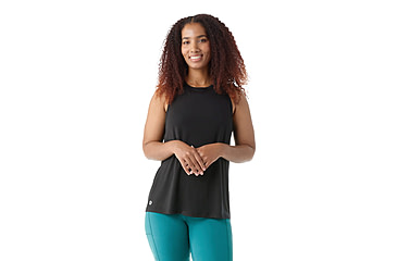 Image of Smartwool Active Ultralite High Neck Tank - Womens, Black, Large, SW002373001100L000