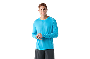 Image of Smartwool Active Ultralite Long Sleeve - Mens, Pool Blue, Extra Large, SW016546N1810XL000