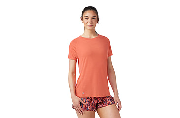 Image of Smartwool Active Ultralite Short Sleeve - Womens, Coral Reef, Medium, SW016587P35100M000