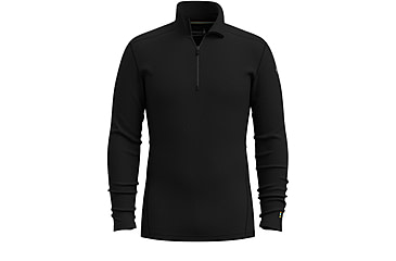 Image of Smartwool Classic Thermal Merino Base Layer 1/4 Zip - Mens, Black, Medium, SW002821001100M000