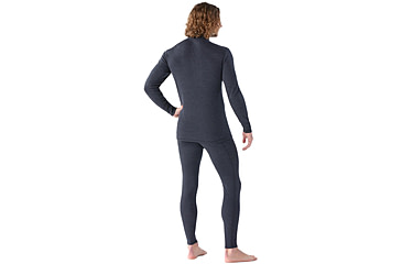 Image of Smartwool Classic Thermal Merino Base Layer 1/4 Zip - Mens, Charcoal Heather, Small, SW002821010100S000
