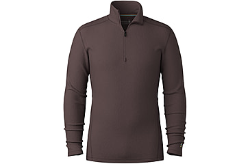 Image of Smartwool Classic Thermal Merino Base Layer 1/4 Zip - Mens, Mink Heather, Extra Large, SW002821P8510XL000