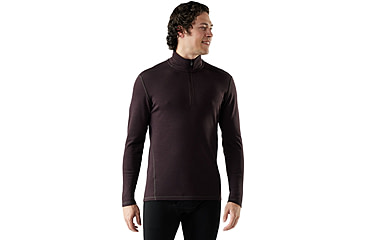 Image of Smartwool Classic Thermal Merino Base Layer 1/4 Zip - Mens, Mink Heather, Extra Large, SW002821P8510XL000