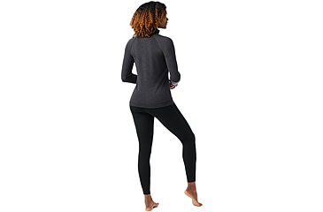 Image of Smartwool Classic Thermal Merino Base Layer 1/4 Zip - Womens, Charcoal Heather, Extra Small, SW00282801010XS000