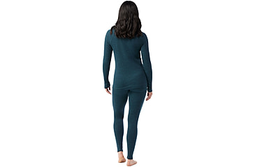 Image of Smartwool Classic Thermal Merino Base Layer 1/4 Zip - Womens, Twilight Blue Heather, Small, SW002828G75100S000