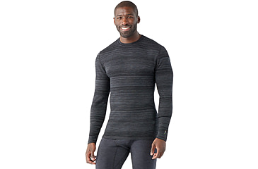 Image of Smartwool Classic Thermal Merino Base Layer Crew - Mens, Black Color Shift, Extra Large, SW016349K4210XL000