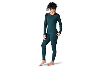 Image of Smartwool Classic Thermal Merino Base Layer Crew - Womens, Twilight Blue Heather, Extra Small, SW016369G751-XS