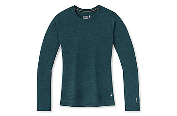 Image of Smartwool Classic Thermal Merino Base Layer Crew - Womens, Twilight Blue Heather, Extra Small, SW016369G751-XS