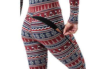Image of Smartwool Classic Thermal Merino Base Layer One Piece - Womens, Currant Alpine Apres, Small, SW002985P90100S000