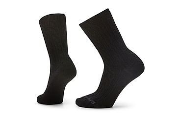 Image of Smartwool Everyday Cable Crew Socks - Womens, Black, Medium, SW001830001100M000