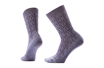 Image of Smartwool Everyday Cable Crew Socks - Womens, Chalk Violet, Large, SW001830Q51100L000