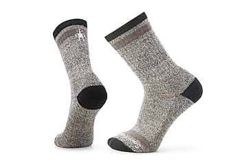 Image of Smartwool Everyday Cozy Larimer Crew Socks, Black/Taupe Heather, Medium, SW001890368100M000