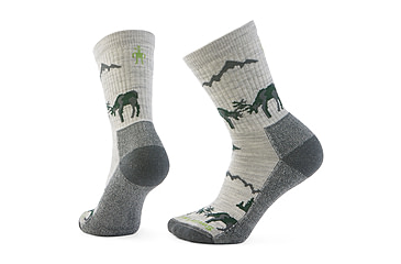 Image of Smartwool Everyday Horns Clash Crew Socks, Ash, Medium, SW002679069100M000