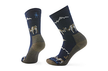 Image of Smartwool Everyday Horns Clash Crew Socks, Deep Navy, Medium, SW002679092100M000