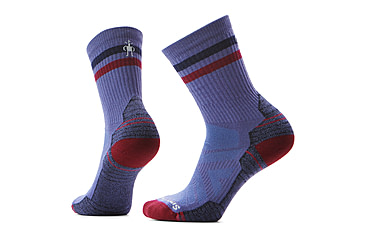 Image of Smartwool Hike Light Cushion Tube Stripe Crew Socks - Womens, Nightfall Blue, Large, SW001578P43100L000