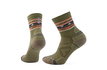 Image of Smartwool Hike Light Cushion Zig Zag Valley Mid Crew Socks - Womens, Winter Moss, Large, SW001580K18100L000