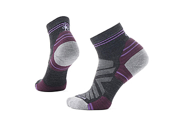 Image of Smartwool Hike Targeted Cushion Ankle Socks - Womens, Charcoal, Large, SW002497003100L000