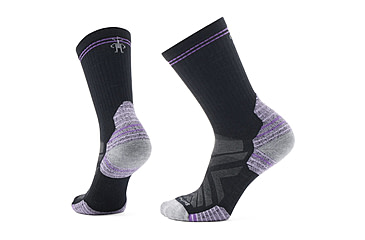 Image of Smartwool Hike Targeted Cushion Crew Socks - Womens, Black, Large, SW002498001100L000