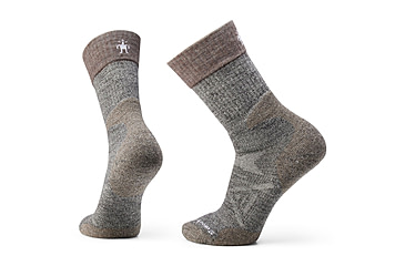 Image of Smartwool Hunt Light Cushion Tall Crew Socks, Ash/Charcoal, Extra Large, SW001901H8510XL000