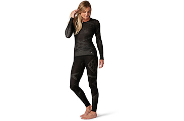 Image of Smartwool Intraknit Merino 200 Crew - Womens, Black/White, Extra Small, SW019284960-XS