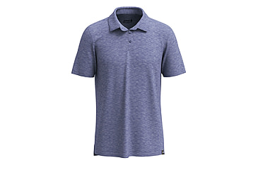 Image of Smartwool Mens Merino Hemp Blend Short Sleeve Polo - Mens, Nightfall Blue Heather, 2XL, SW016580P441XXL000