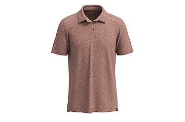 Image of Smartwool Mens Merino Hemp Blend Short Sleeve Polo - Mens, Sable Brown Heather, 2XL, SW016580N211XXL000