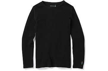 Image of Smartwool Merino 250 Baselayer Crew - Kids, Black, Medium, SW0SN110001-M