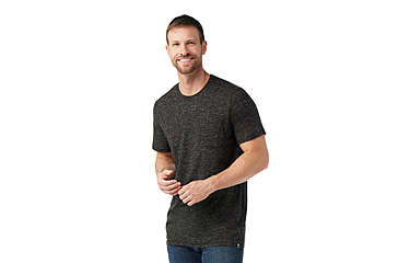 Image of Smartwool Merino Hemp Blend Short Sleeve Pocket Tee - Mens, Black Heather, Small, SW017026A52100S000