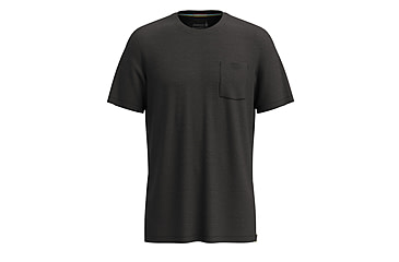 Image of Smartwool Merino Hemp Blend Short Sleeve Pocket Tee - Mens, Black Heather, Small, SW017026A52100S000