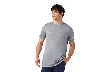 Image of Smartwool Merino Hemp Blend Short Sleeve Pocket Tee - Mens, Light Gray Heather, Large, SW017026545100L000
