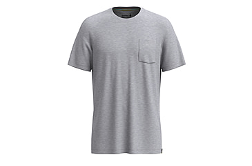Image of Smartwool Merino Hemp Blend Short Sleeve Pocket Tee - Mens, Light Gray Heather, Large, SW017026545100L000