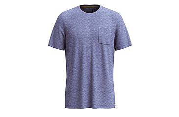 Image of Smartwool Merino Hemp Blend Short Sleeve Pocket Tee - Mens, Nightfall Blue Heather, Small, SW017026P44100S000