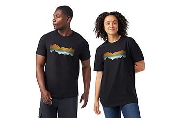 Image of Smartwool Mountain Horizon Short Sleeve Graphic Tee, Black, Small, SW002763001100S000