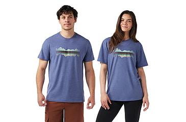 Image of Smartwool Mountain Horizon Short Sleeve Graphic Tee, Nightfall Blue, 2XL, SW002763P431XXL000