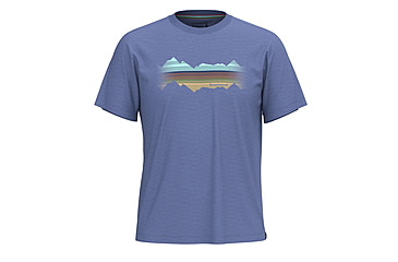 Image of Smartwool Mountain Horizon Short Sleeve Graphic Tee, Nightfall Blue, 2XL, SW002763P431XXL000