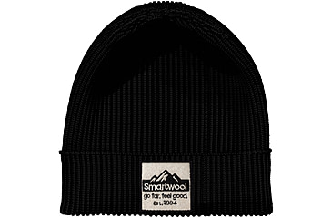 Image of Smartwool Patch Beanie, Black, One Size, SW01149300111FM000