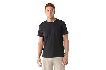 Image of Smartwool Perfect Crew Short Sleeve Tee - Mens, Black, Medium, SW002297001100M000