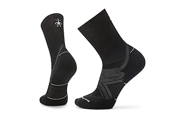 Image of Smartwool Run Cold Weather Targeted Cushion Crew Socks, Black, Small, SW001905001100S000