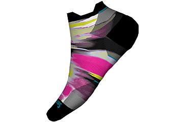 Image of Smartwool Run Targeted Cushion Brushed Print Low Ankle Socks - Womens, Power Pink, Small, SW002122L891S