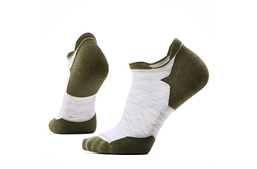 Image of Smartwool Run Targeted Cushion Low Ankle Socks - Mens, Ash/Winter Moss, Large, SW001659N60100L000