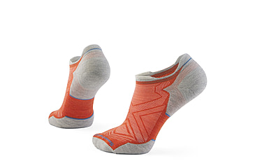 Image of Smartwool Run Targeted Cushion Low Ankle Socks - Mens, Orange Rust/Ash, Large, SW001659P71100L000