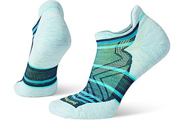 Image of Smartwool Run Targeted Cushion Stripe Low Ankle Socks - Womens, G74 Twilight Blue, Large, SW001672G74L