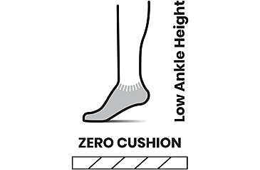 Image of Smartwool Run Zero Cushion Low Ankle Socks - Womens, 052 Medium Gray, Small, SW001668052S