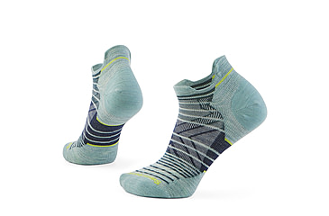 Image of Smartwool Run Zero Cushion Stripe Low Ankle Socks - Womens, Frosty Green, Large, SW001669B72100L000