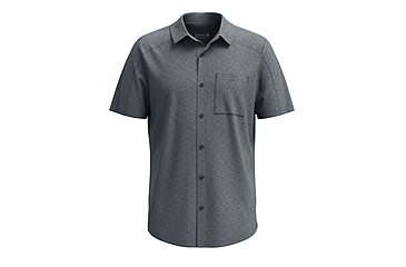 Image of Smartwool Short Sleeve Button Down - Mens, Charcoal Heather, Small, SW016963010100S000
