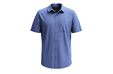 Image of Smartwool Short Sleeve Button Down - Mens, Nightfall Blue, Small, SW016963P43100S000