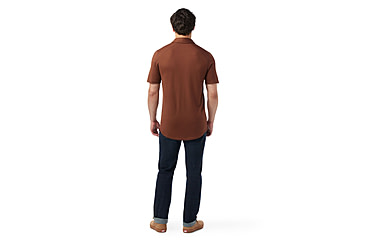 Image of Smartwool Short Sleeve Button Down - Mens, Sable Brown, Extra Large, SW016963N2010XL000