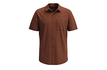 Image of Smartwool Short Sleeve Button Down - Mens, Sable Brown, Extra Large, SW016963N2010XL000