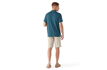 Image of Smartwool Short Sleeve Polo - Mens, Twilight Blue, Extra Large, SW002361G7410XL000